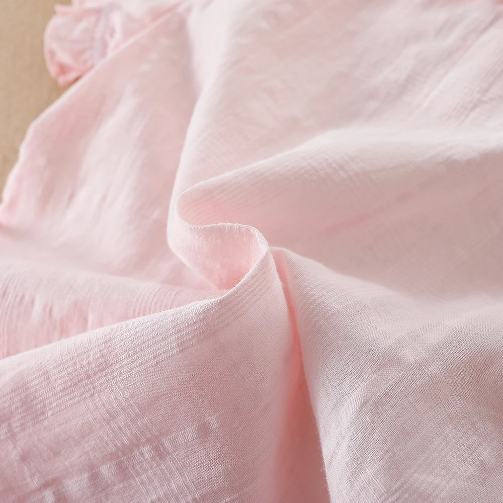 Mädchen Bluse Shirts Sommer Kurzarm Baumwolle Schöne Spitze Kausalen Weiß Tops Kinder Hohe Qualität Kleidung