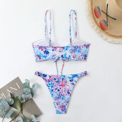 Sommerlicher Push-Up-Bikini im brasilianischen Stil – ideal für Strand und Pool