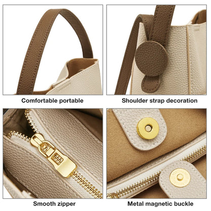 Damen Schultertasche Crossbody aus Splitleder mit großer Kapazität