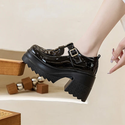 AIYUQI Echtes Leder Frauen Sandalen 2025, Neue Mode High-heel Sandalen Frauen Geschlossene Zehen Plattform Römischen Sandalen Frauen