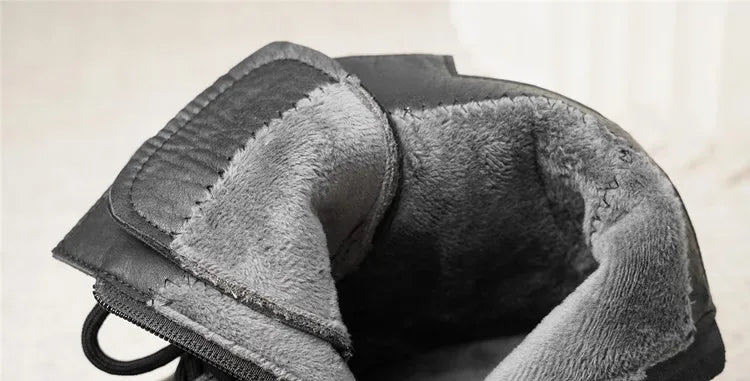 Damen Stiefeletten aus echtem Leder im Retro-Stil mit quadratischem Absatz