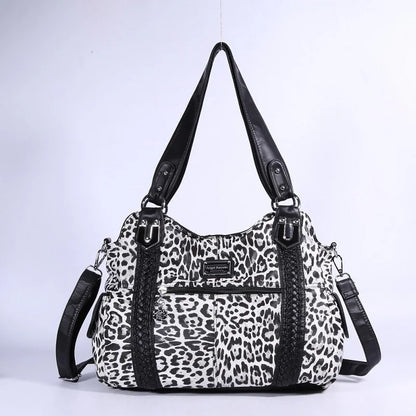Damen-Schultertasche Aus PU-Leder Mit Reißverschluss Und Innenfächern Großes Stauraumvolumen