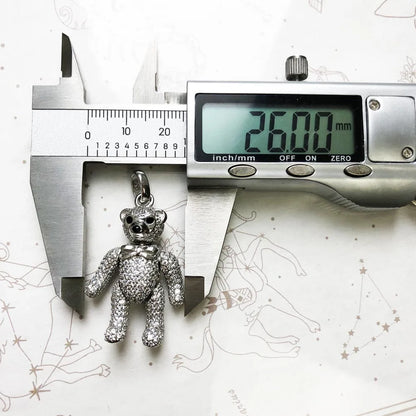 Damen-Charm-Anhänger Teddybär niedlich II aus Sterlingsilber