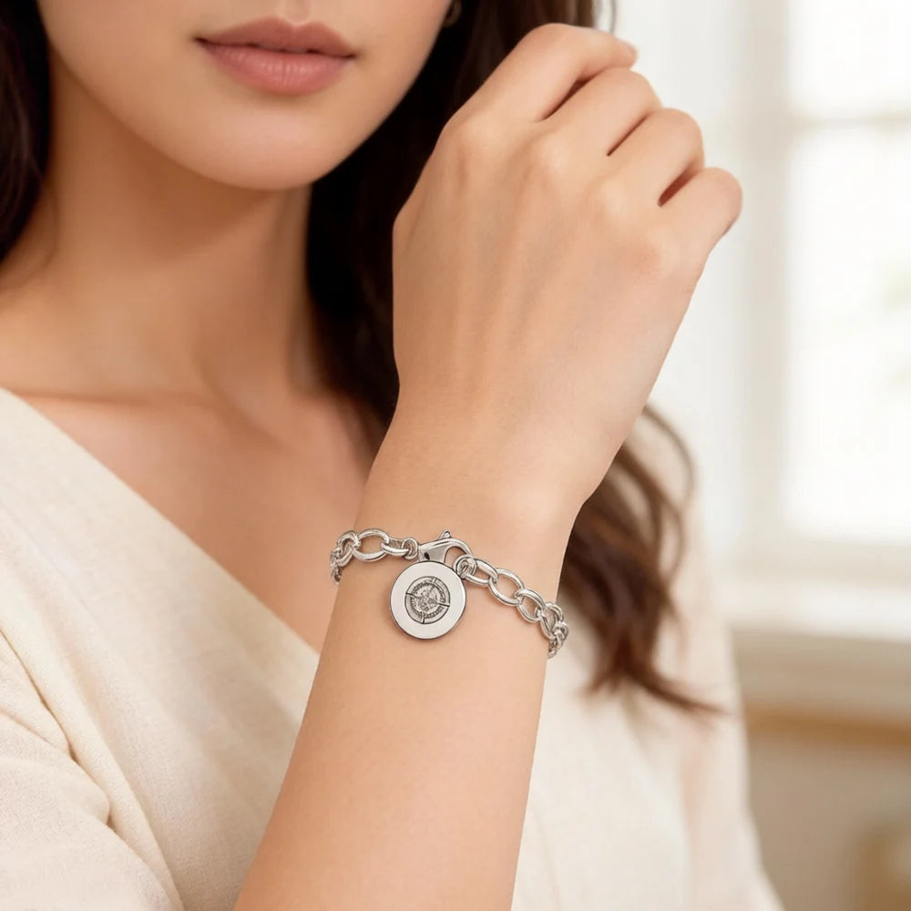 Damen-Armband Kreuz Gliederkette Club aus Sterlingsilber