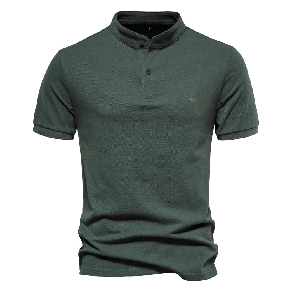 Herren Poloshirt aus 100 Prozent Baumwolle mit lässigem Stehkragen für den Sommer