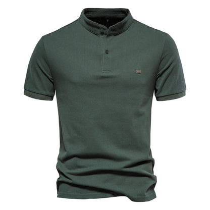 Herren Poloshirt aus 100 Prozent Baumwolle mit lässigem Stehkragen für den Sommer