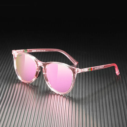 Damen-Sonnenbrille oval Vintage polarisiert Metallscharnier elegant