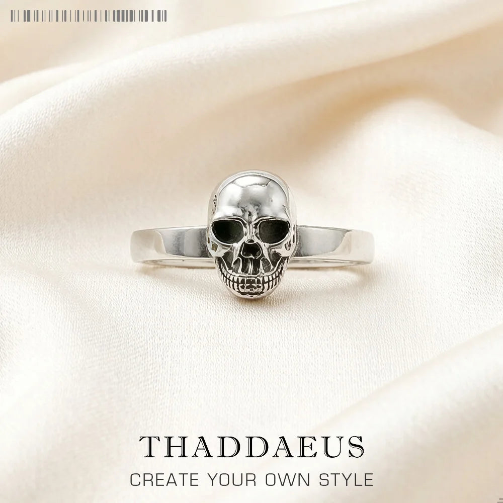 Damen-Ring Totenkopf Punk Rebel aus Sterlingsilber