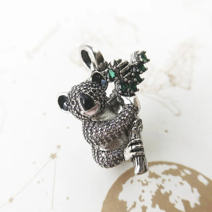Damen-Charm-Anhänger Natur Garten Tiere bunt aus Sterlingsilber