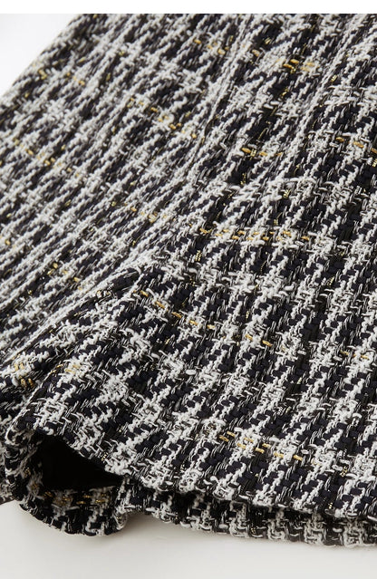 Damen Shorts im Retro-Stil mit kariertem Patchwork und Taschen