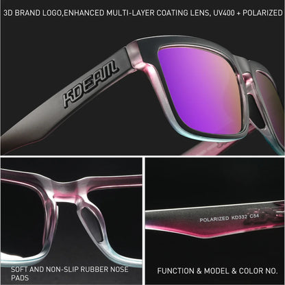 Sonnenbrille Outdoor polarisiert Farbverlauf winddicht Standardgröße Unisex