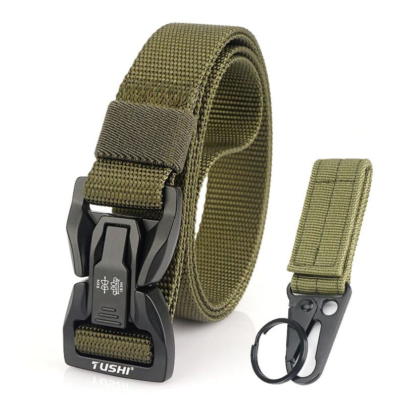 Herren-Taktischer Gürtel Aus Nylon Mit Metall-Schnellverschluss Für Alltag Und Outdoor Einsatz 2,5 Zentimeter Breite