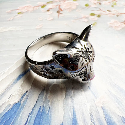 Damen-Ring Magic Cat Böhmen aus Sterlingsilber