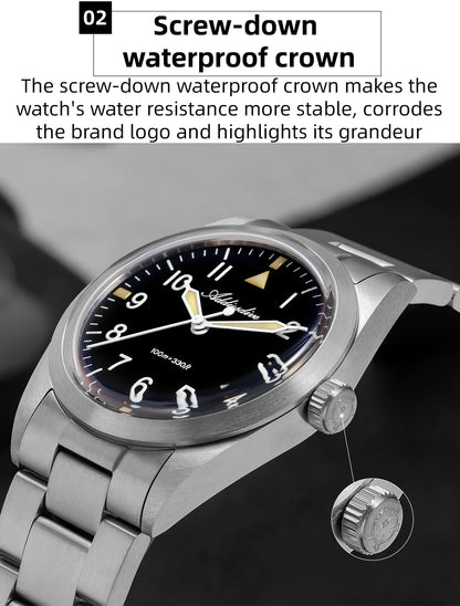 ADDIESDIVE New Watch For Men's Reloj Hombre AD2502 VH31 Movement Titanium Alloy 36mm 100M Waterproof Luminous Quartz Watches