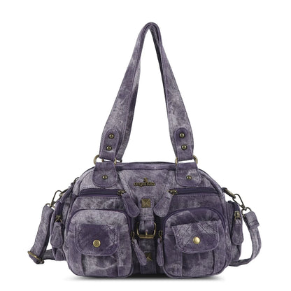 Damen-Schultertasche Aus PU-Leder Mit Mehrfachfächern Praktisch Und Elegant Vintage-Stil