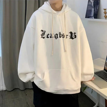 Herren Y2K Hoodie im Hip Hop Stil mit Kapuze und Taschen