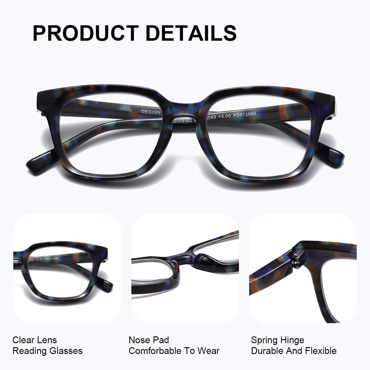 Retro-Lesebrille mit Federscharnier