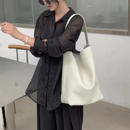 Top Layer Suede Bucket Tote | Große Tasche Aus Kuhleder