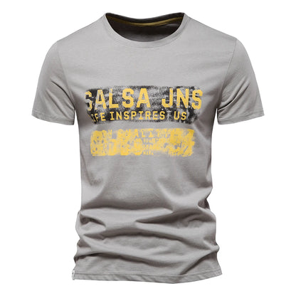 Herren T-Shirt aus Baumwolle mit Print im lässigen Streetwear-Stil