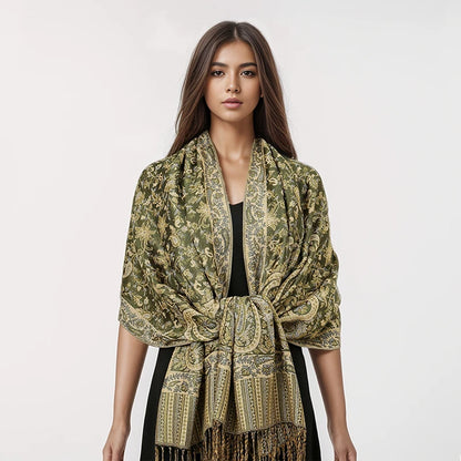 Damen Winterschal Kaschmir Jacquard Paisley lang Pashmina Bandana Foulard Luxus