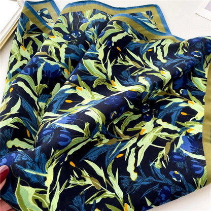 Damen Baumwoll Schal Bandana Blumen Vintage Bohemian quadratisch Sommer Strand
