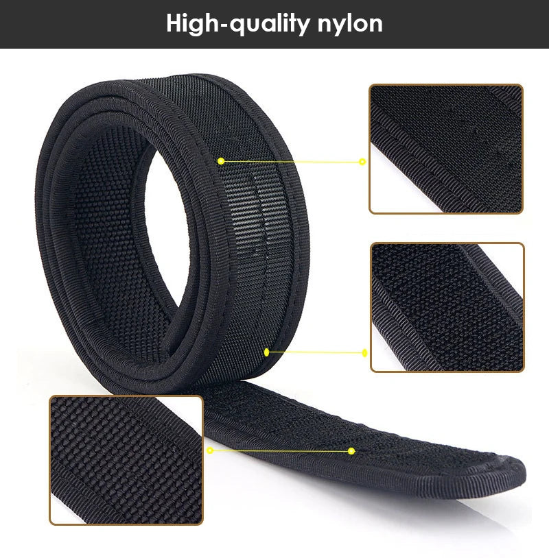 Herren-Gürtel Aus Nylon Mit Klettverschluss Breite 3,8 cm Verstellbare Länge 95-135 cm