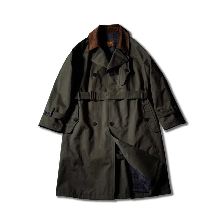 Herren Mantel im militärischen Stil mit Taschen für Herbst und Winter