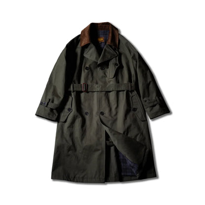 Herren Mantel im militärischen Stil mit Taschen für Herbst und Winter