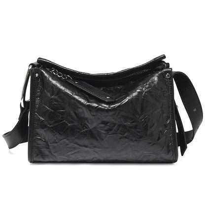 Damen Schulter Tasche aus echtem Leder im Boston Bag Design
