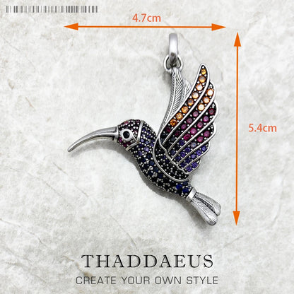 Damen-Charm-Anhänger Amulett magisch Natur Glück aus Sterlingsilber