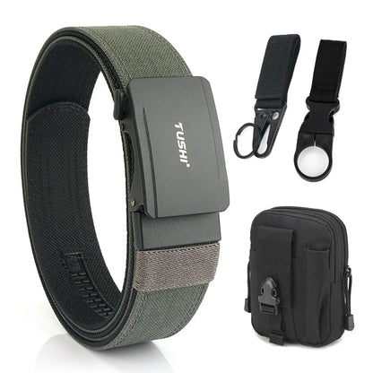 Herren-Gürtel aus Nylon mit Metall-Automatik-Schnalle für Outdoor IPSC Alltag und Freizeit