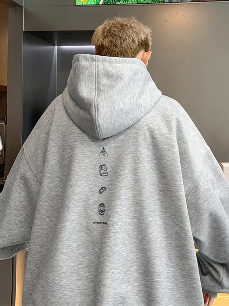 Herbst Cartoon Grafik Druck Hoodies Für Männer Neu in Brief Mit Kapuze Sweatshirts frauen Baumwolle Fleece Y2K Streetwear Hoody Kleidung