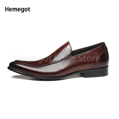 Luxury Handmade Mens Shoes Oxford Leather Shoes Pointed Toe Shoes for Men Business Casual Office Work Shoes Slip On Dress Shoes