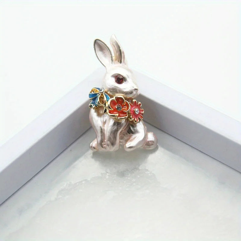 Brosche Hase Kristall Strass Luxus Kleidung Mantel Glänzend Damen