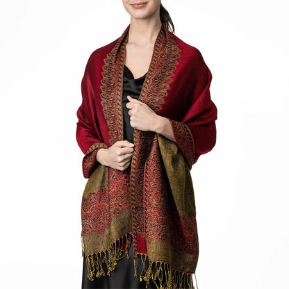 Damen Winterschal Kaschmir Plaid warm Pashmina Bandana Quaste Qualität