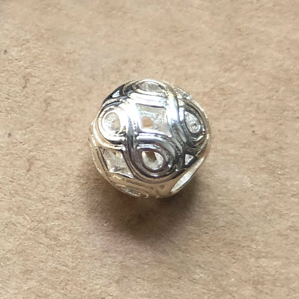 Damen-Charm-Anhänger Eternity Love Perlen Vintage DIY aus Sterlingsilber