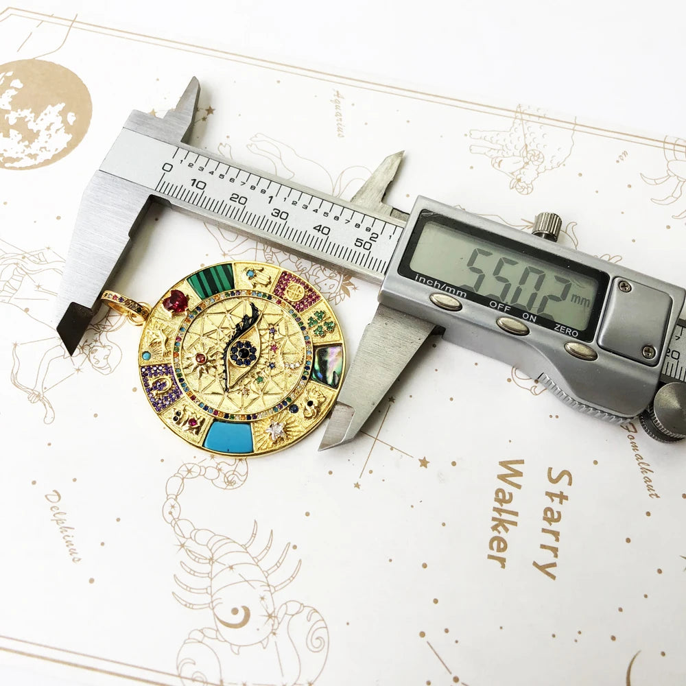 Damen-Charm-Anhänger Amulett magisch Natur Elemente aus Sterlingsilber