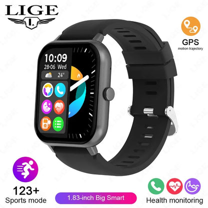 LIGE Multifunktions-Smartwatch für Männer und Frauen, Bluetooth, Anruf, Nachricht, Erinnerung, Sport, Schritt, Kalorien, Smartwatch, Weihnachtsarmband