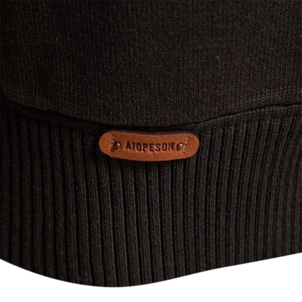 Baumwolle Strickjacke für Männer Qualität Herren Pullover Mode Turn Down Kragen Strick pullover für Männer