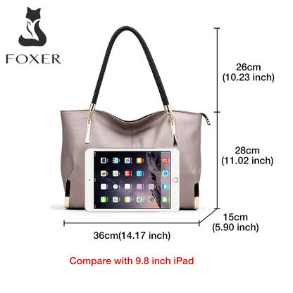 Damen Handtasche aus Rindsleder – Elegante Schultertasche mit Reißverschluss und großem Stauraum