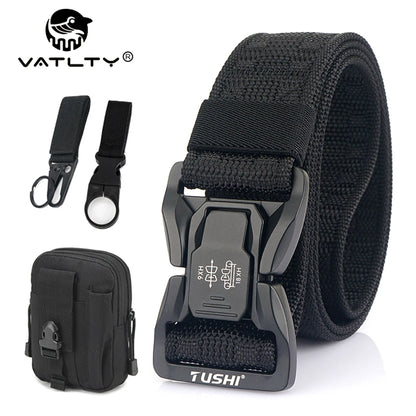 VATLY Soft Tactical Outdoor Gürtel Herren Nylon Schnellverschluss Hiking