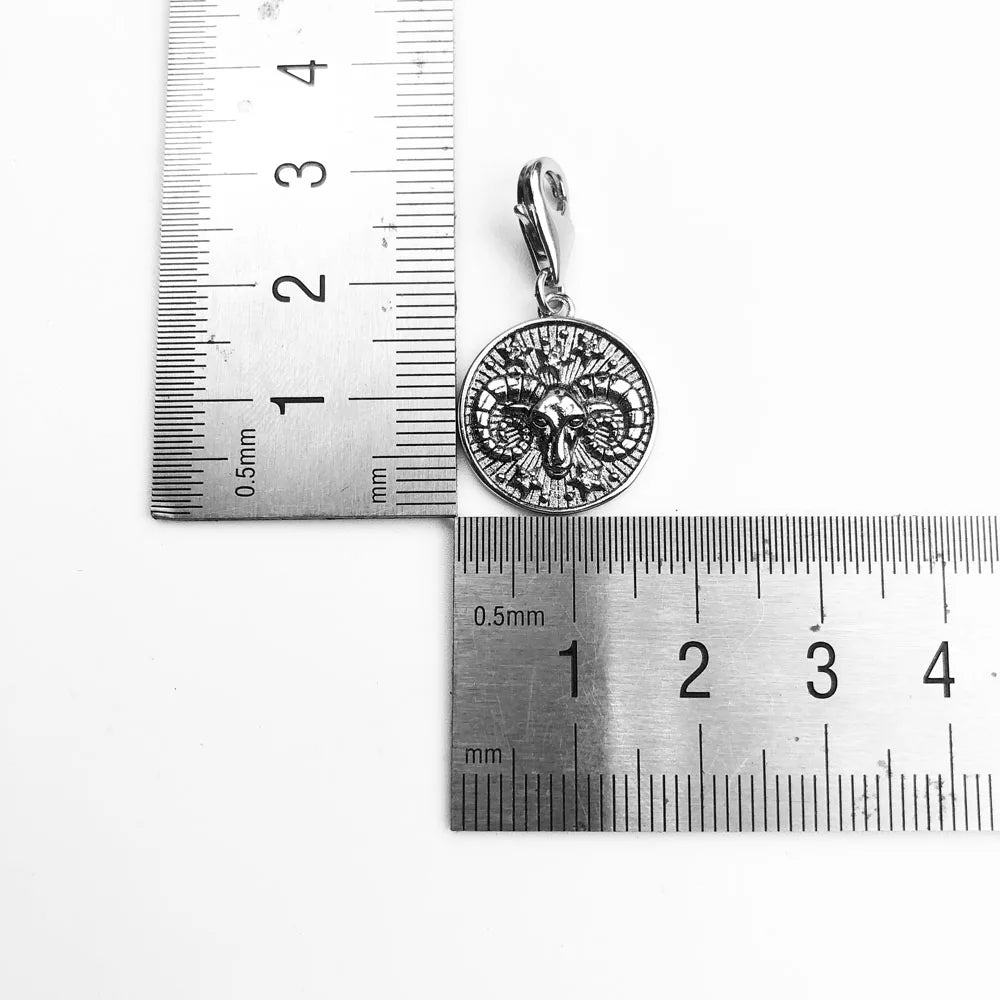 Damen-Charm-Anhänger Sternzeichen Horoskop Vintage aus Sterlingsilber