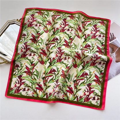 Damen Baumwoll Schal Bandana Blumen Vintage Bohemian quadratisch Sommer Strand