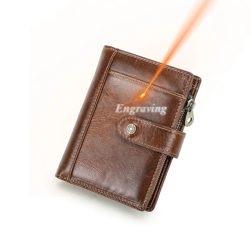 Herren Echtleder Geldbörse RFID Kartenhalter Münzfach Geldbeutel Reise Geschenk