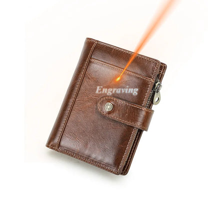 Herren Echtleder Geldbörse RFID Kartenhalter Münzfach Geldbeutel Reise Geschenk