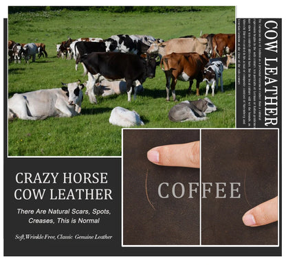 Lederkartenetui Coffee-Braun mit strukturierter Oberfläche (Crazy Horse)