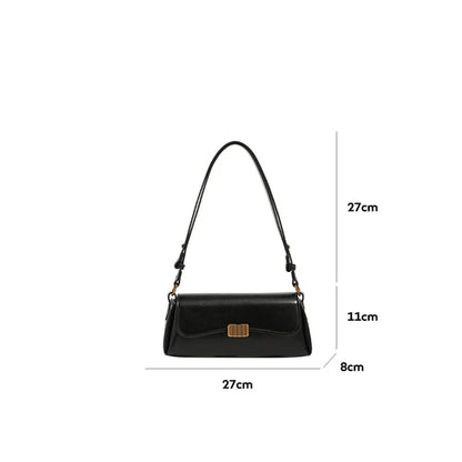 Leder Weinrot-Schultertasche | Goldene Hardware