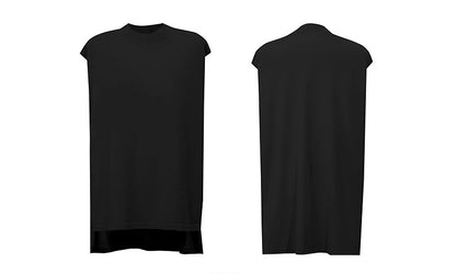 Schwarzer Strickpullover, Vorder- und Rückansicht