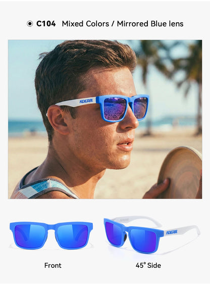 Sonnenbrille polarisiert bunt Outdoor Wandern Reißverschlussetui Unisex