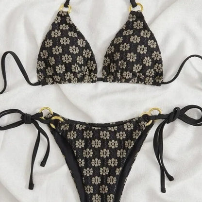 Weißer Push-Up-Bikini im brasilianischen Stil für Damen – ideal für Strand und Pool